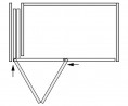 K-HAWA Folding Concepta III 20 Push, ľavá verzia, 1200 - 2200mm, čierna
