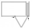 K-HAWA Folding Concepta III 20 Push, pravá verzia, 1200 - 2200mm, strieborná
