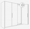 K-HAWA Folding Concepta III 25 Pull, pravá verzia, 1900 - 2700mm, strieborná