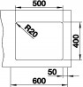 BLANCO 522234 Drez ETAGON 500-U tartufo bez excentru Silgranit InFino
