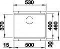 BLANCO 522227 Drez ETAGON 500-U antracit bez excentru Silgranit InFino