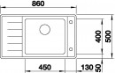 BLANCO 523002 Drez ANDANO XL 6S-IF Compact nerez InFino s excentrem