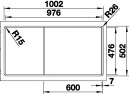 BLANCO 522999 Drez ANDANO XL 6S-IF nerez InFino s excentrem