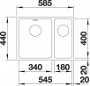 BLANCO 522977 drez ANDANO 340/180-U nerez hodvábny lesk InFino bez tiahla