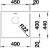BLANCO 522963 drez ANDANO 450-U nerez hodvábny lesk InFino bez tiahla