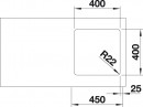BLANCO 522959 drez ANDANO 400-U nerez hodvábny lesk InFino bez tiahla