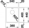 BLANCO 522953 drez ANDANO 340-IF nerez hodvábny lesk InFino bez tiahla