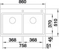 BLANCO 521663 drez DIVON II 8-IF nerez hodvábny lesk InFino bez excentru