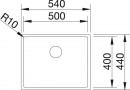 BLANCO 521577 drez CLARON 500-U nerez hodvábny lesk InFino bez tiahla