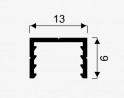 SEVROLL 02558 profil "U" pro lamino 10mm 3m strieborná