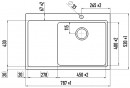 StrongSinks S3 Drez Nida 787, rozmer 787 x 520 mm nerez, odkvapávač vľavo