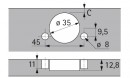 HETTICH 1058550 Intermat 9944 125° B3 TB43