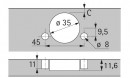 HETTICH 9099836 Sensys 8687 165° Intermat B12