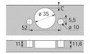 HETTICH 9099556 Sensys 8657I 165° B3/TH58
