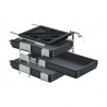 HETTICH 41063 sada pre kontajner s plnovýsuvmi, SiSy, 392/730 mm, čierna