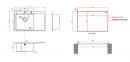 StrongSinks S3 Drez Nida 787, rozmer 787 x 520 mm nerez, odkvapávač vpravo