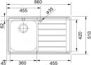 FRANKE Drez NEX 611/2P 860 x 510mm nerez
