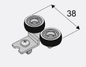 SEVROLL 10207 Maxim horný vozík 18mm asymetrický - 2ks