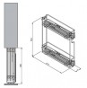 VIBO dvojkôš bočný s HPL 150mm s tl P
