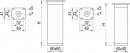 StrongLegs nábytková noha FA012, 150Rmm, chróm matný