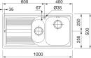 FRANKE Drez LLX 651/7L 1000 x 500mm nerez odkvap vľavo