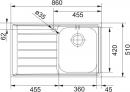 FRANKE Drez NEX 611/7L 860x510mm nehrdzavejúca oceľ