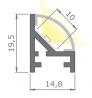 StrongLumio sada LED profilov Maglyte-10 Angular 2 m+príslušenstvo, čier. Elox