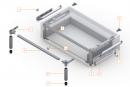 BLUM Z95.4100 Space Step, sada 410mm, tmavo šedá OG