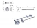 IF K TOP Spojovacie kovanie pre kompaktné dosky minimálnej hrúbky 10mm, 100mm