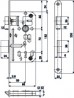 HOBES K 134 zámok 72/80 BB Zn biely