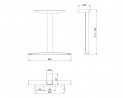 MILADESIGN podnož stredová Linear LN3402 antracit