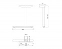 MILADESIGN podnož krajná noha Linear LN3101 antracit