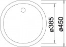 BLANCO 511621 drez RONDO biela bez excentru SILGRANIT PuraDur