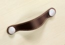 HETTICH 9113646 Úchytka GELA 150/128 mm tmavá hnedá koža