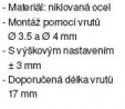 BLUM 173L6130 podložka kríž skrutka 11,5mm