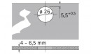 HETTICH 72967 Intermat 9904 T1/26 K9,5, na sklo, polonaložený