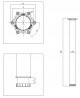 StrongLegs stolová noha TS001, 820R/60mm, biela RAL 9001, lesk