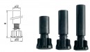 REHAU rehau 269484-rektifikačná noha 150 mm