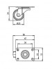 StrongCastors Koliesko 25 mm otočné čierné