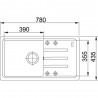 FRANKE Drez  BSG 611-78/39 780 x 435 onyx
