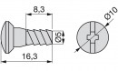 Čap k excentru Luna 14x6mm zinok