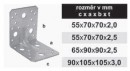 TK-Uholník komb. s prelis. 90x105x105x2,5 mm