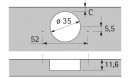 HETTICH 9099610 Sensys 8657 TH52 165° bez tlm