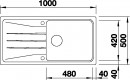 BLANCO 519689 Drez SONA XL 6 S antracit bez excentru SILGRANIT PuraDur