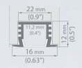 AL profil PDS4-K alu anodovaný 1000 mm