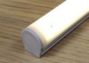 StrongLumio krycia lišta D k profilu Uni/Arc nakláp. pologuľatá mliečna 2000mm