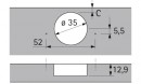 HETTICH 9071313 Sensys 8675 110° TH52, naložený, P2O