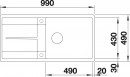 BLANCO 516522 drez METRA XL 6 S-F biela s excentrom SILGRANIT PuraDur