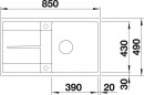 BLANCO 519099 drez METRA 5 S-F biela s excentrom SILGRANIT PuraDur