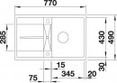 BLANCO 519088 drez METRA 45 S-F kávová s excentrom SILGRANIT PuraDur